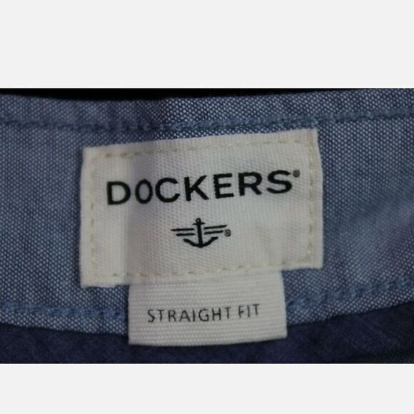 DOCKERS STRAIGHT FIT WASHED KHAKI STRETCH FOR PERFORMANCE 38/32 $58 NWT BLue - Picture 5 of 6